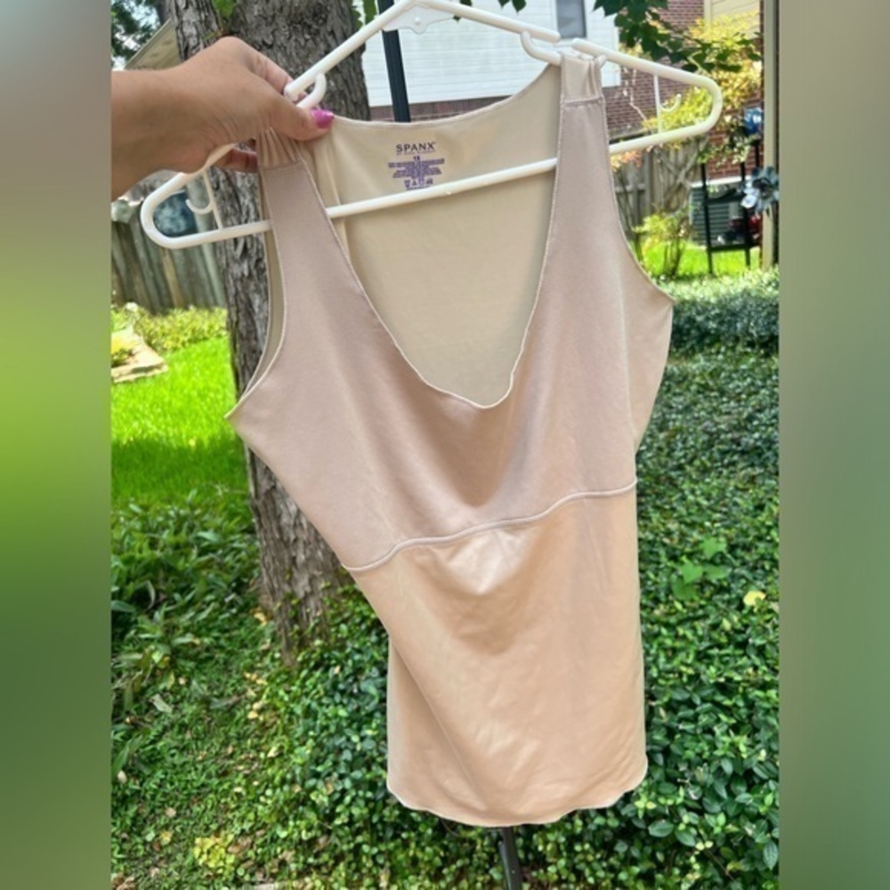 ▶️ Spanx ◀️ Hide and Seek Tank Top Tan Size 1X